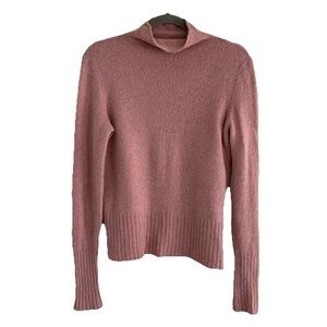 Madewell Dusty Pink Mock-Neck Sweater Merino Wool Alpaca Blend Women’s Sz M
